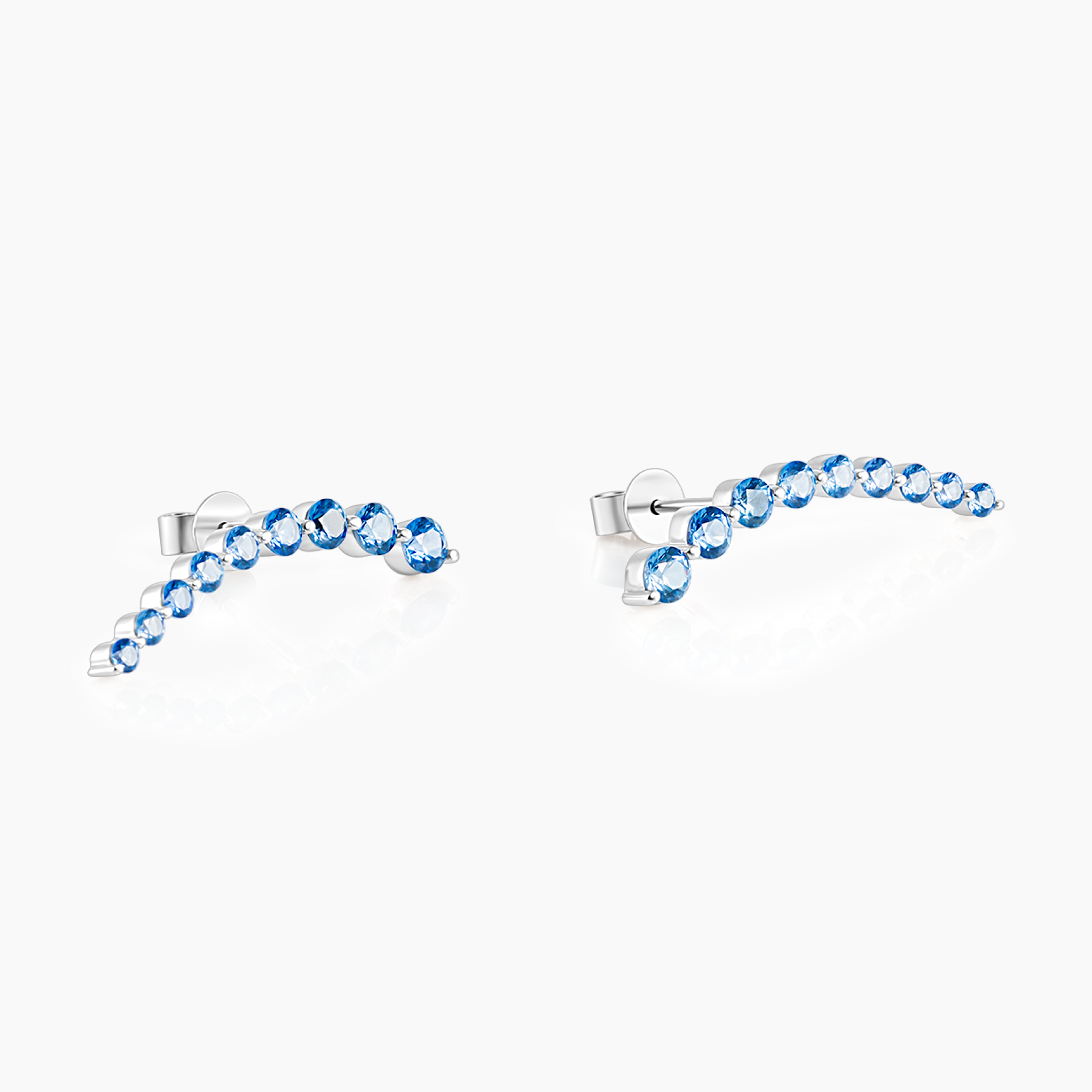 Saphir Curved Ohrringe Serene